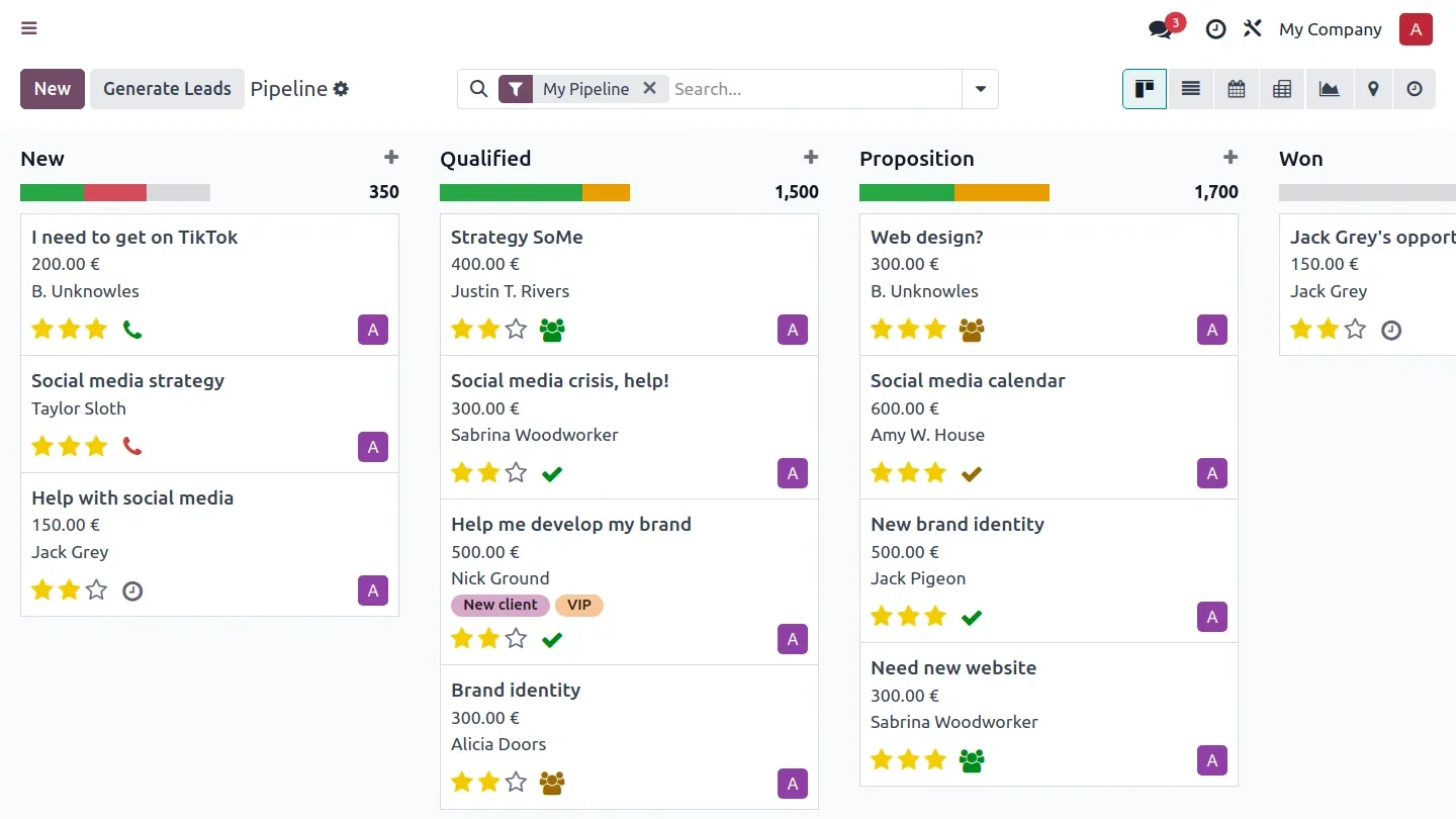 برنامج أودو لشركات الاستشارات